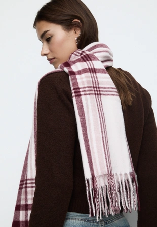 Шарф в клетку- Заказать в России