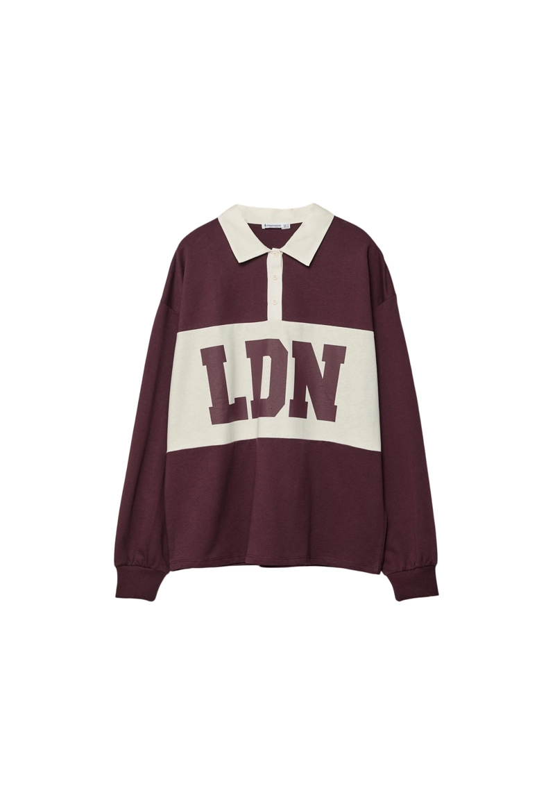 Толстовка-поло с принтом