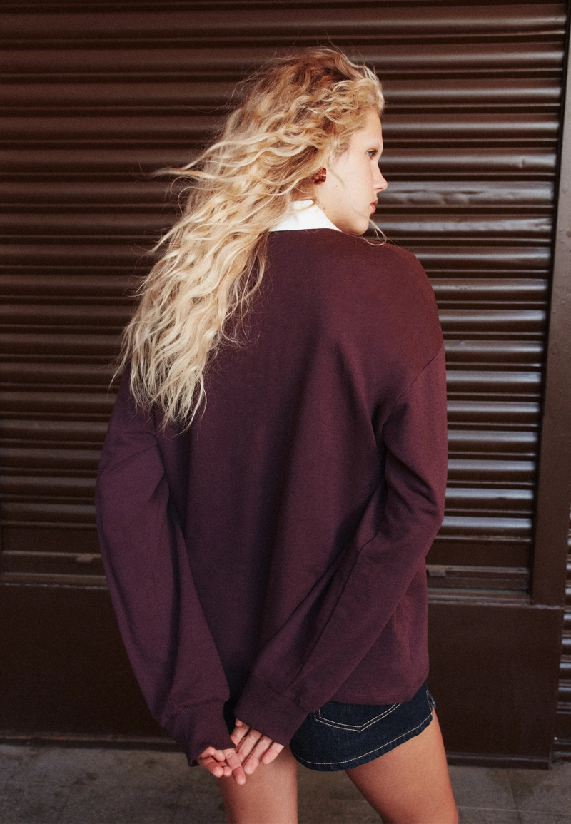 Толстовка-поло с принтом