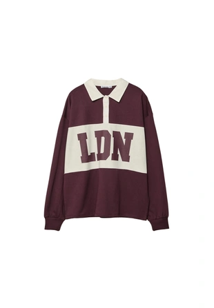 Толстовка-поло с принтом- Заказать в России