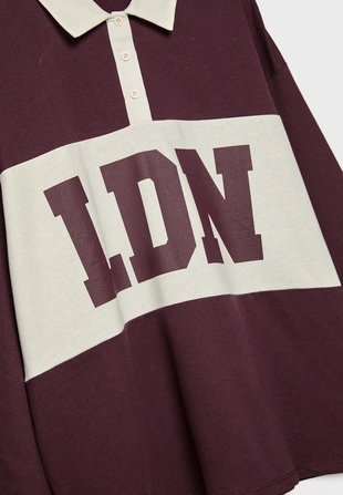 Толстовка-поло с принтом- Заказать в России