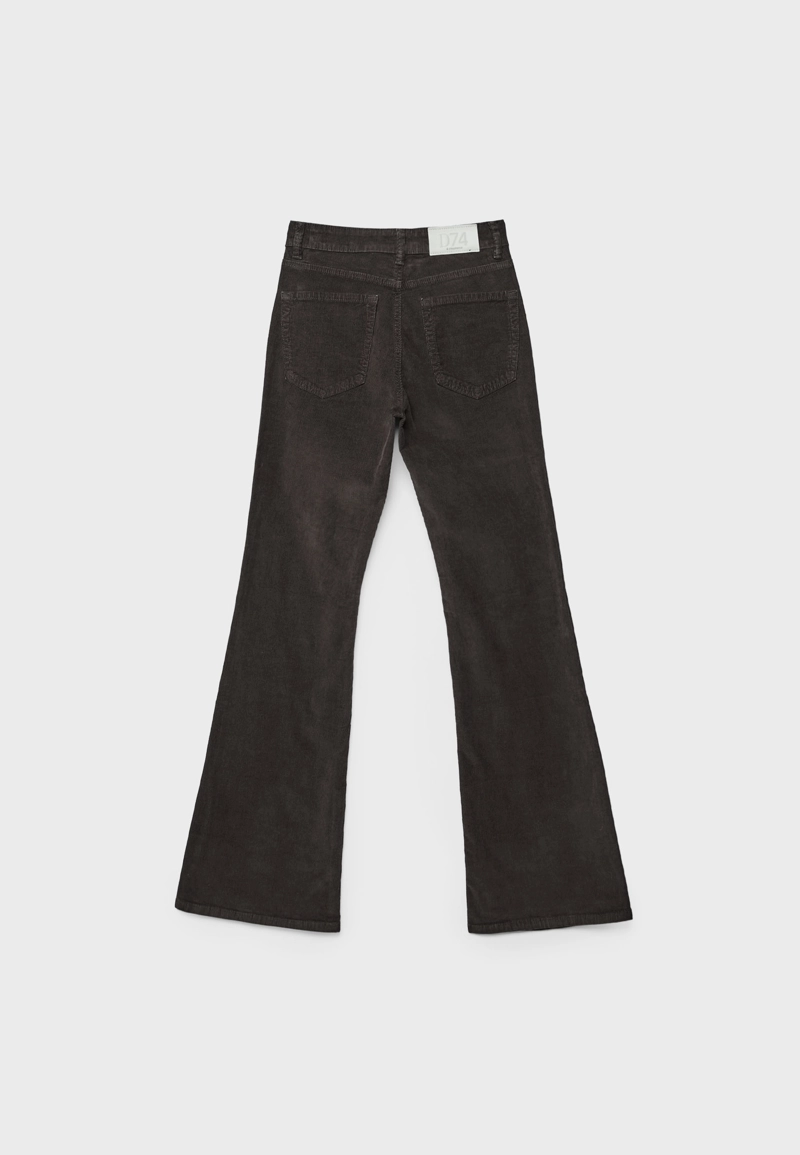 Брюки клеш из вельвета D74