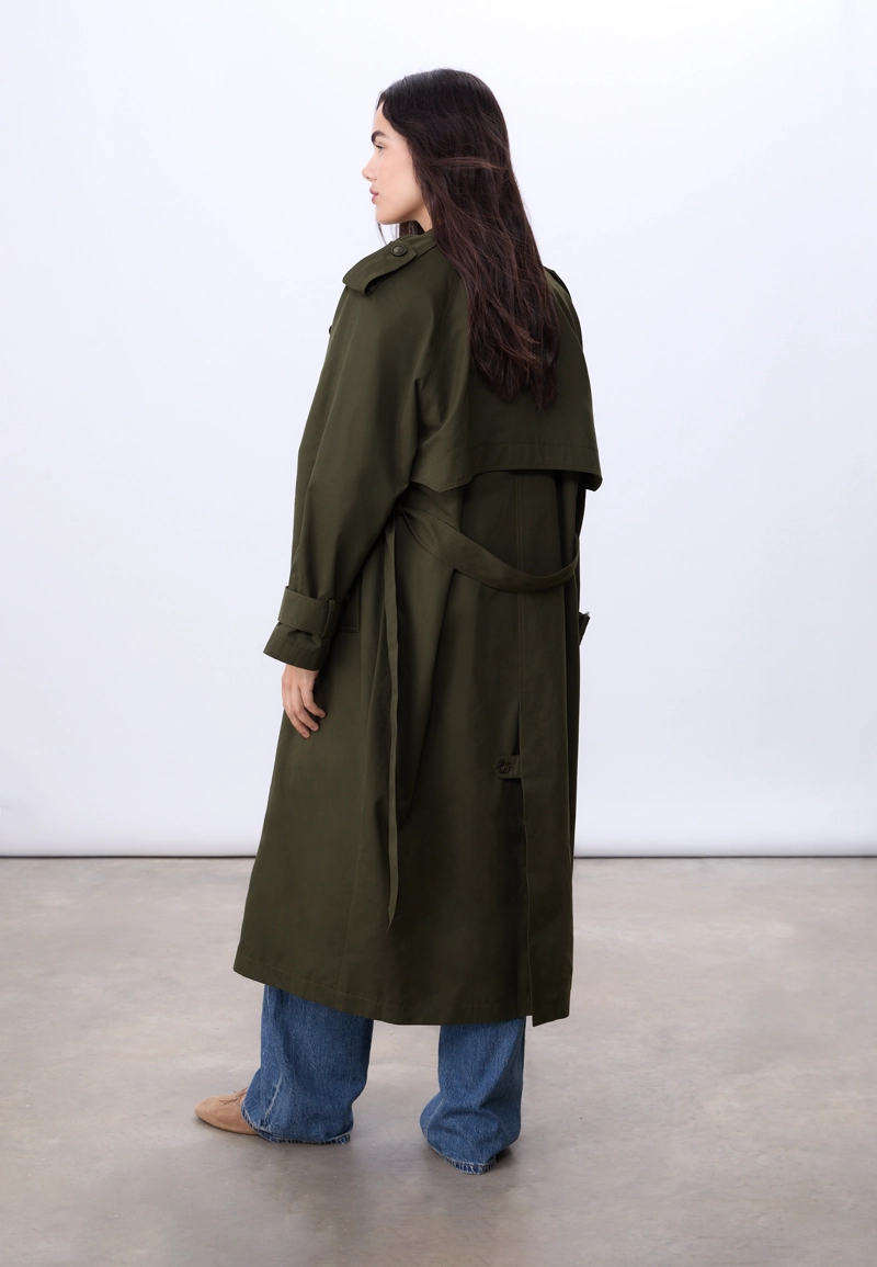 Длинный тренч оверсайз