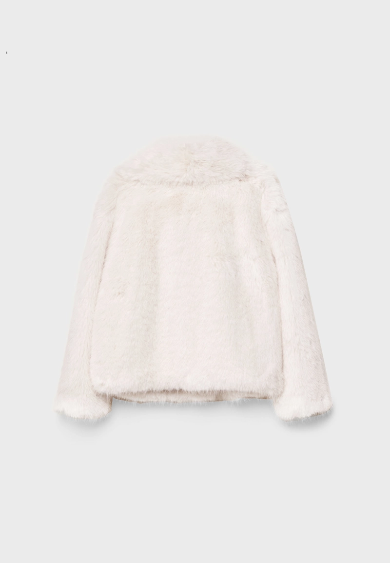 Укороченная куртка из искусственного меха