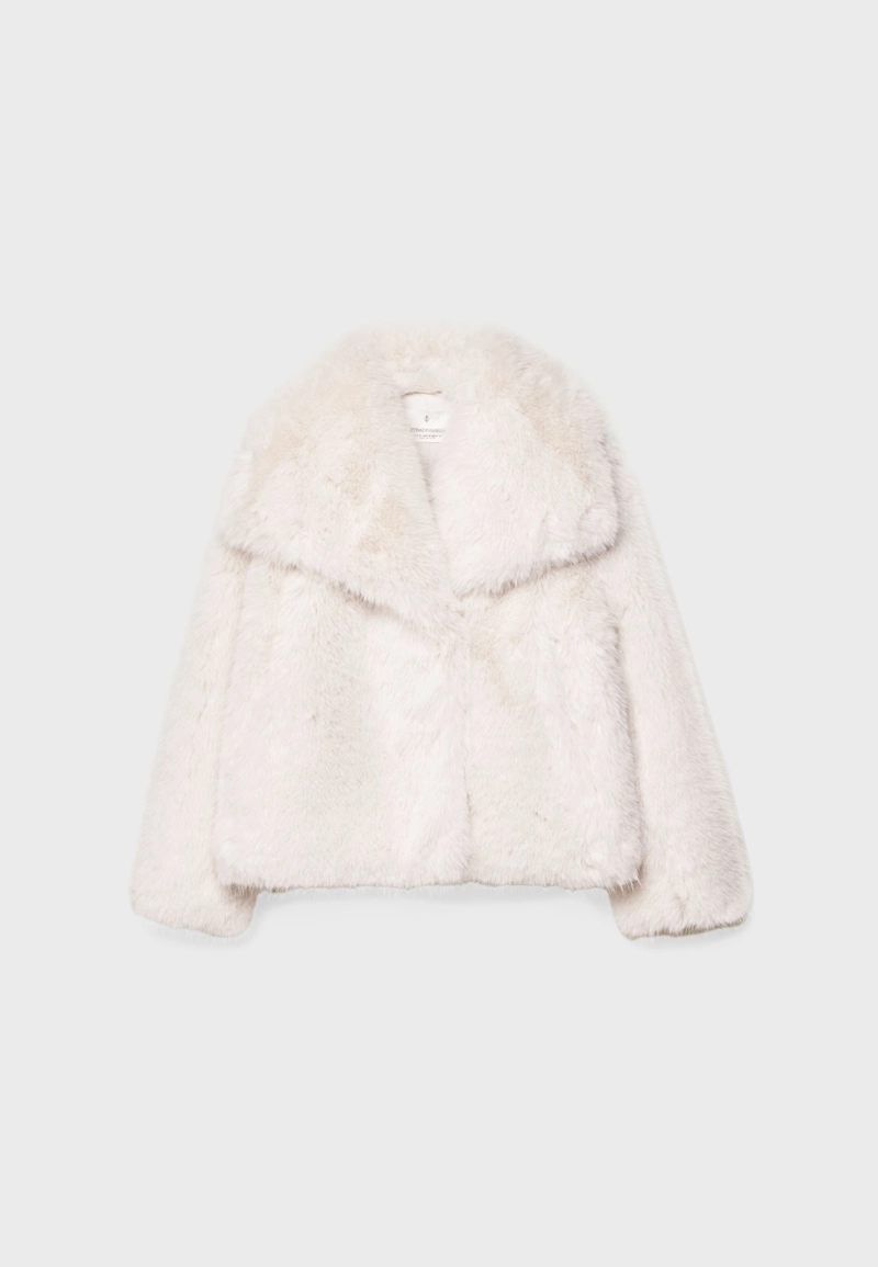 Укороченная куртка из искусственного меха