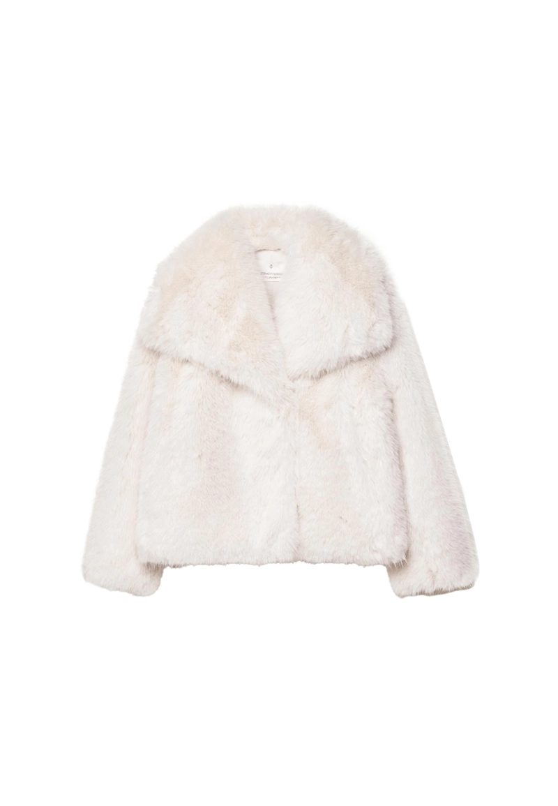 Укороченная куртка из искусственного меха