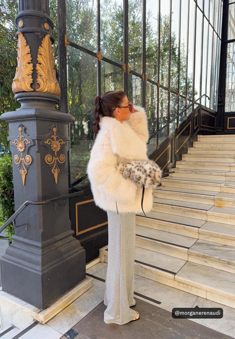 Укороченная куртка из искусственного меха