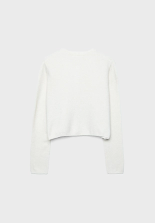 Вязаный кардиган с пуговицами из мягкой ткани- Заказать в России