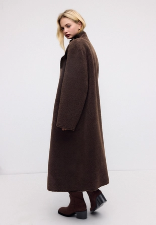 Длинное двустороннее пальто с двойной поверхностью- Заказать в России