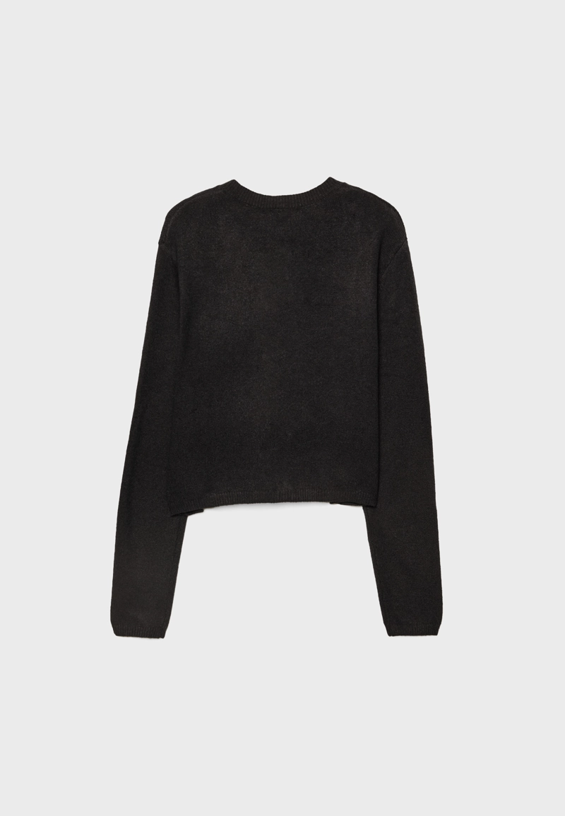 Вязаный кардиган с пуговицами из мягкой ткани