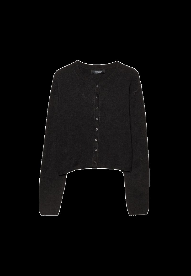 Вязаный кардиган с пуговицами из мягкой ткани