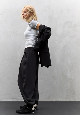 Классические брюки с запахивающейся талией- Заказать в России