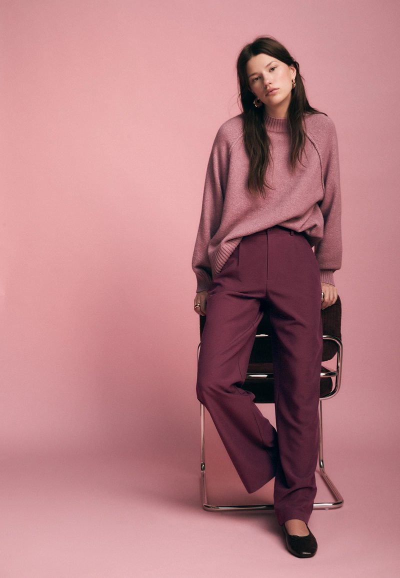 Прямые брюки под льняную ткань