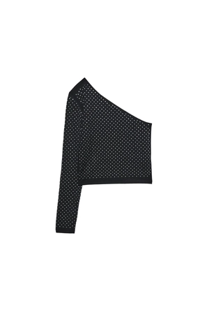 Асимметричный топ с блестящей отделкой- Заказать в России