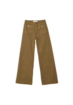 D77 брюки в минималистичном стиле с карманами- Заказать в России