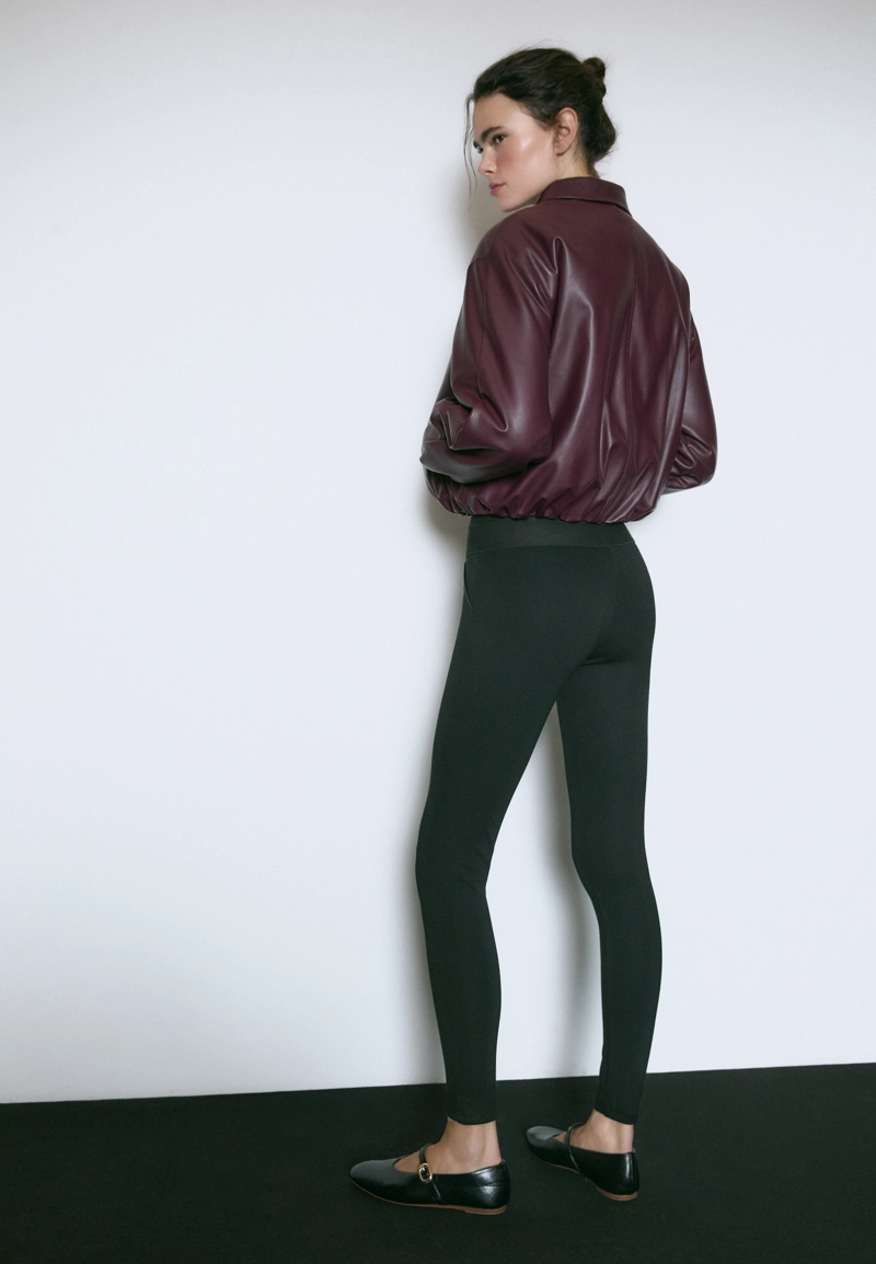 Леггинсы с комбинированным поясом