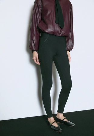 Леггинсы с комбинированным поясом- Заказать в России