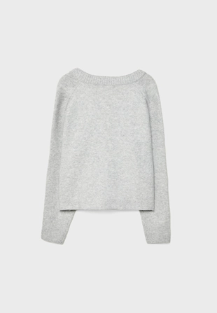 Трикотажный жакет с двойным воротником- Заказать в России