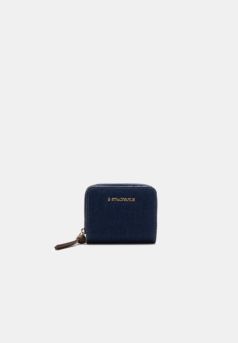 Джинсовый кошелек на молнии