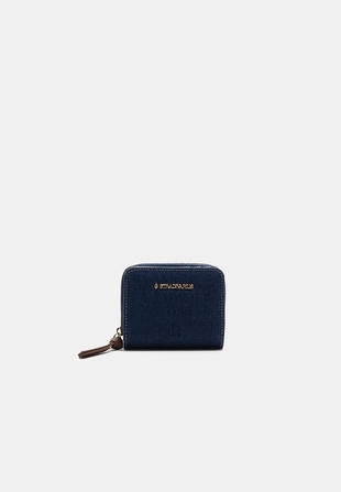 Джинсовый кошелек на молнии- Заказать в России