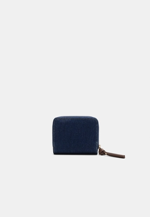 Джинсовый кошелек на молнии- Заказать в России