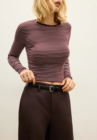 Прямые струящиеся брюки с поясом- Заказать в России