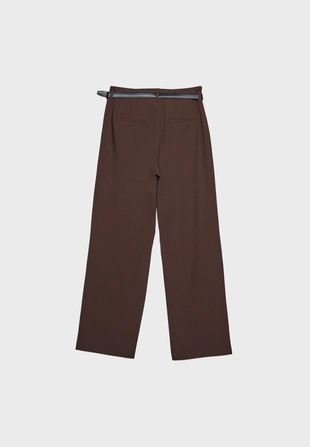 Прямые струящиеся брюки с поясом- Заказать в России