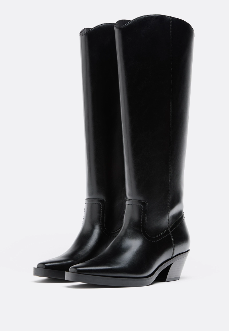 Черные ботфорты-казаки