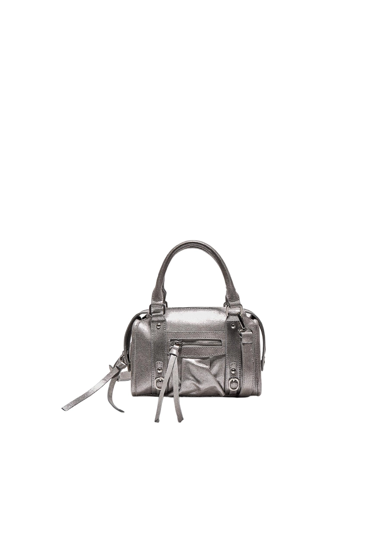 Сумка-боулинг с плечевым ремнем на молнии