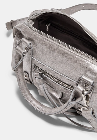 Сумка-боулинг с плечевым ремнем на молнии- Заказать в России