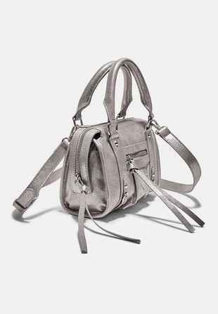 Сумка-боулинг с плечевым ремнем на молнии- Заказать в России