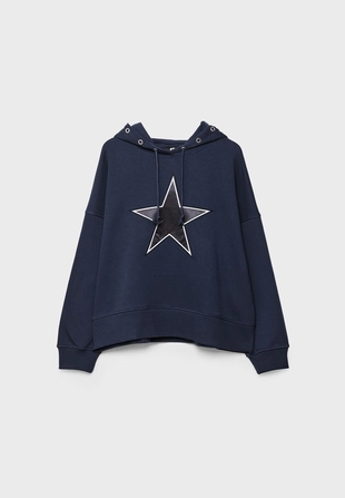 Толстовка со звездой на капюшоне- Заказать в России