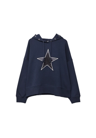 Толстовка со звездой на капюшоне- Заказать в России