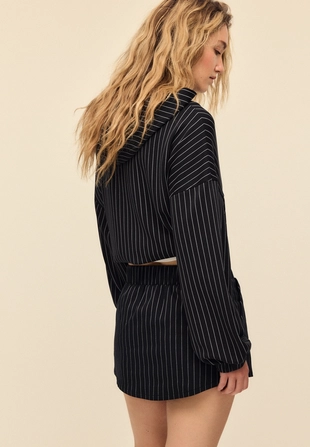 Юбка-шорты в тонкую полоску- Заказать в России