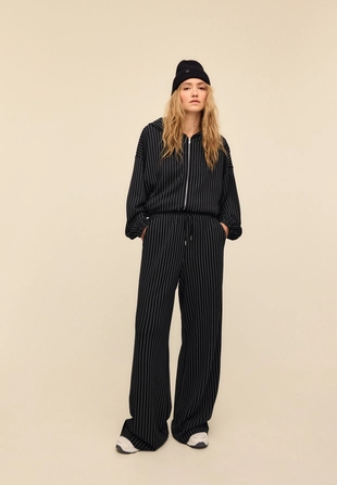 Толстовка в полоску из мягкой ткани- Заказать в России