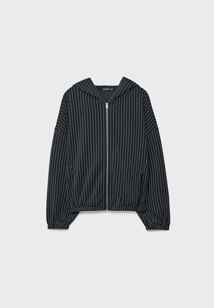 Толстовка в полоску из мягкой ткани- Заказать в России