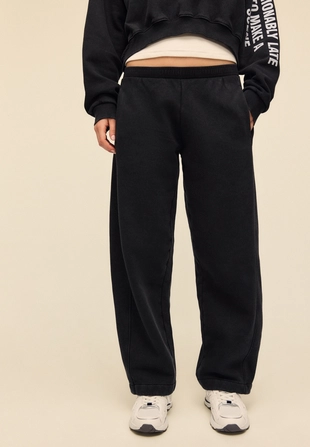 Брюки-джоггеры из мягкого флиса с эффектом потертости- Заказать в России