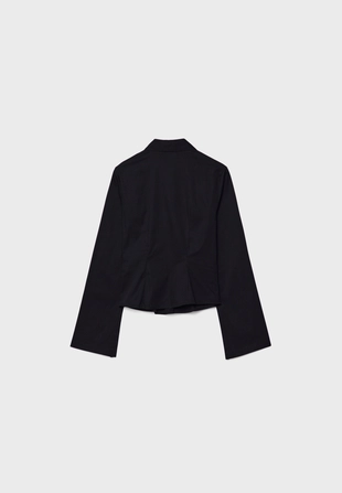 Приталенная рубашка с плавными рукавами- Заказать в России