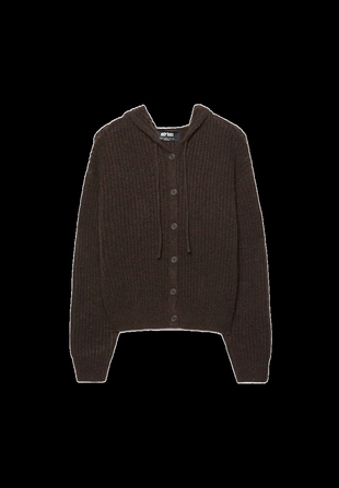 Кардиган с капюшоном на пуговицах- Заказать в России