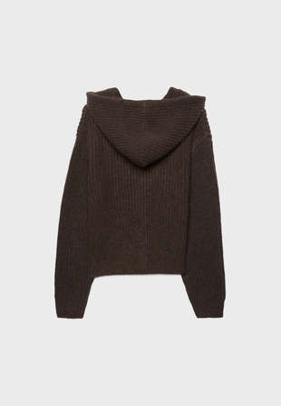 Кардиган с капюшоном на пуговицах- Заказать в России