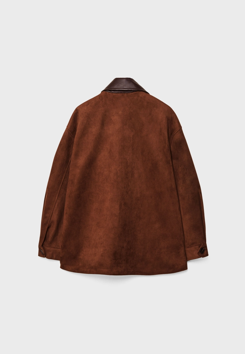 Куртка из искусственной замши с застежками-тоггл