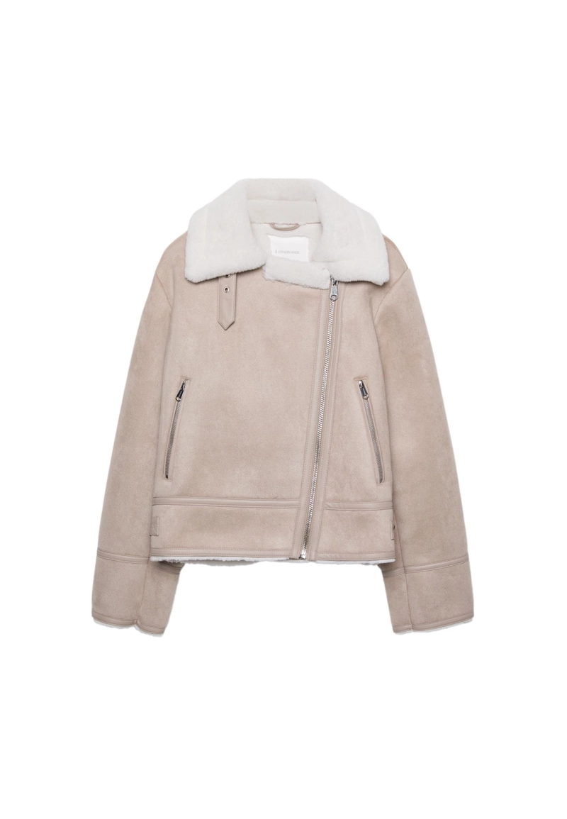 Двусторонняя байкерская куртка под искусственную замшу