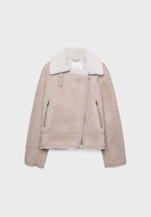 Двусторонняя байкерская куртка под искусственную замшу- Заказать в России