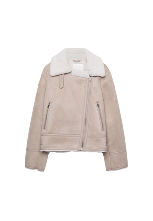 Двусторонняя байкерская куртка под искусственную замшу- Заказать в России