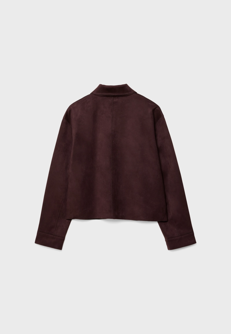 Куртка с карманами из искусственной замши