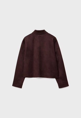 Куртка с карманами из искусственной замши- Заказать в России