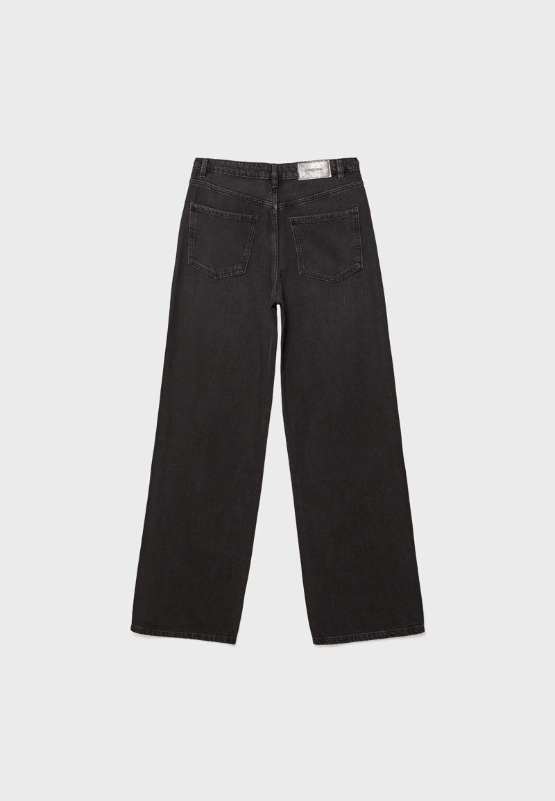 Джинсы прямого кроя с блестящей отделкой