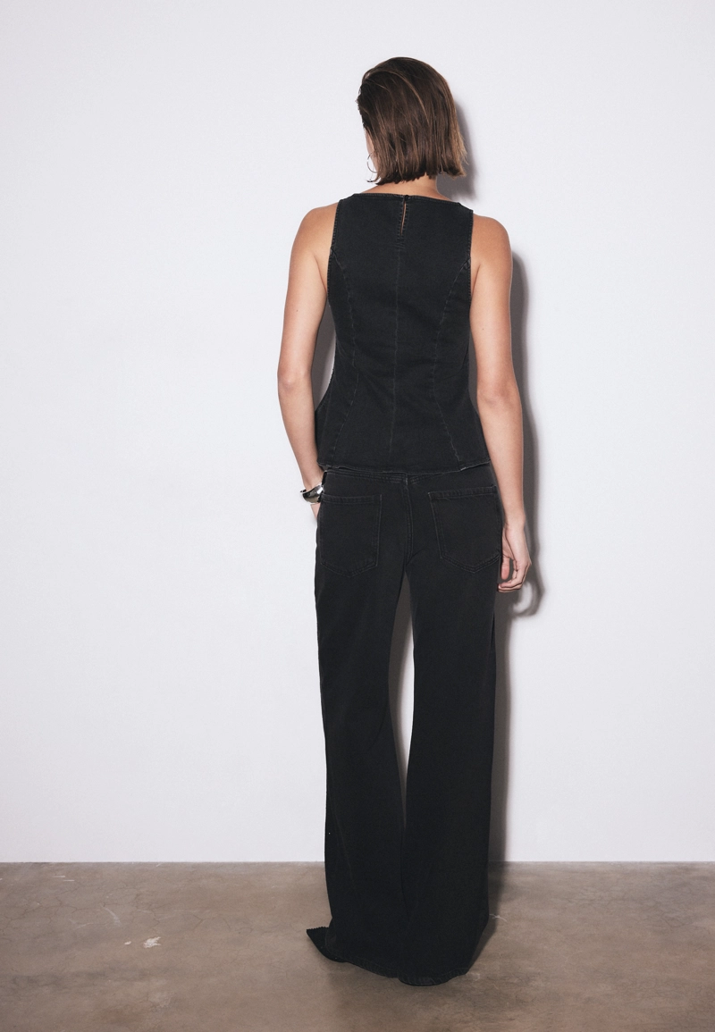 Джинсы прямого кроя с блестящей отделкой