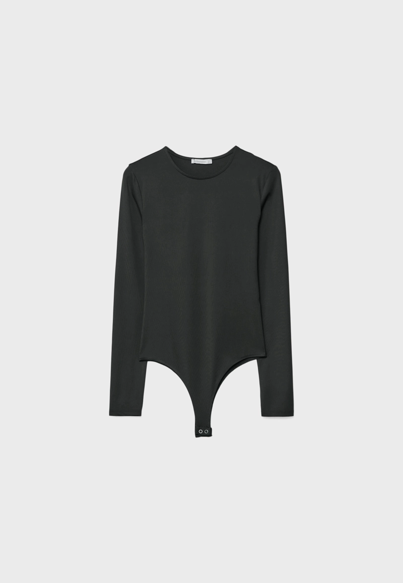 Боди с длинными рукавами из полиамида