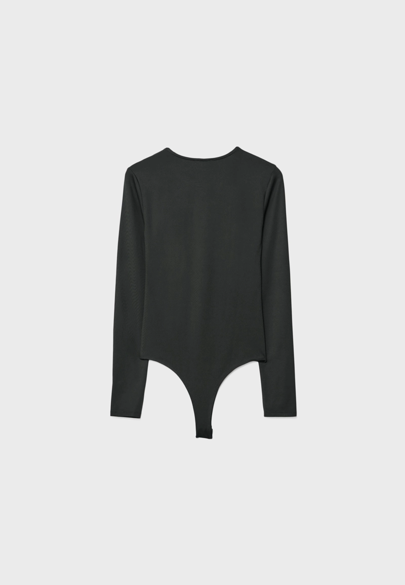Боди с длинными рукавами из полиамида